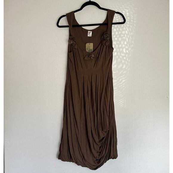 Peruvian Connection Elegant Brown Sleeveless Dress - Picture 1 of 9